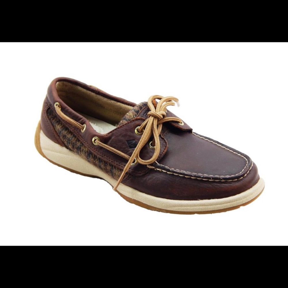 Sperry Top-Sider Women’s Leather Boat Shoes Size 8 Brown Authentic Original